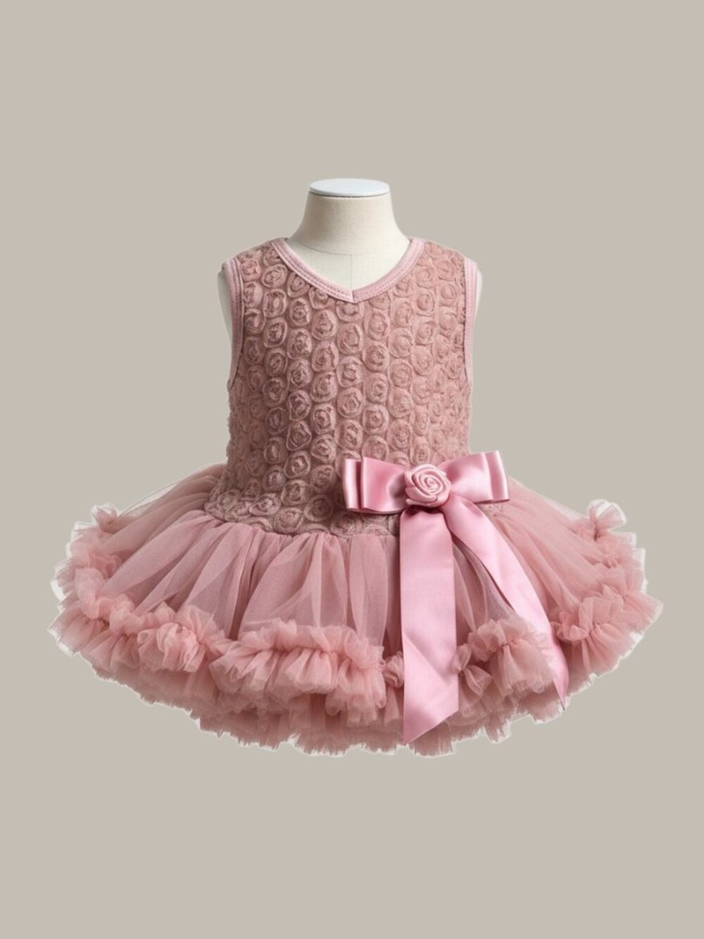 NWT Olivia Rose Mauve Rosette Tulle Tutu Bodysuit Dress 0-3 Months
